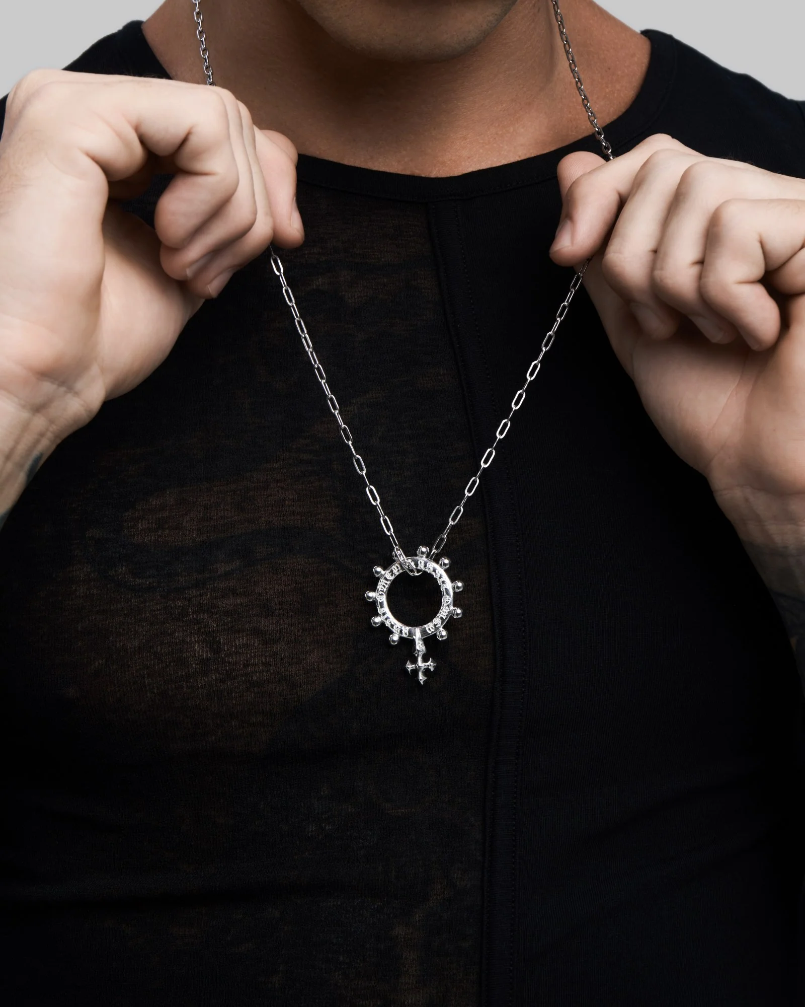 ABSIT OMEN Amulet Pendant Necklace - Image 5