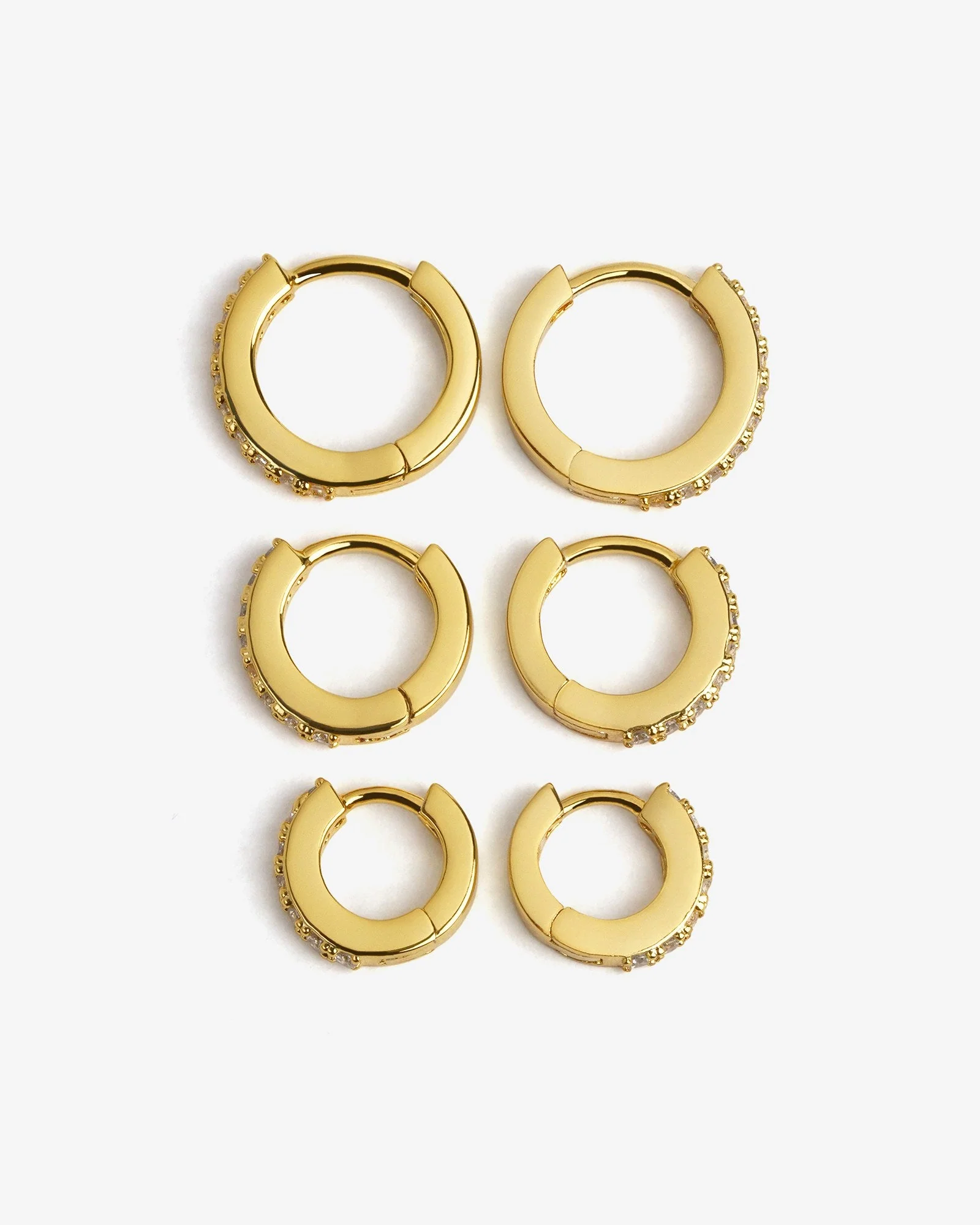 Classic Bejewelled Huggie Earrings - Image 6