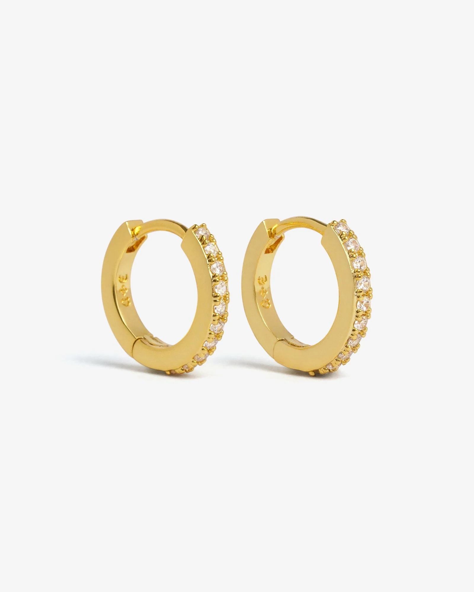 Classic Bejewelled Huggie Earrings - Image 8