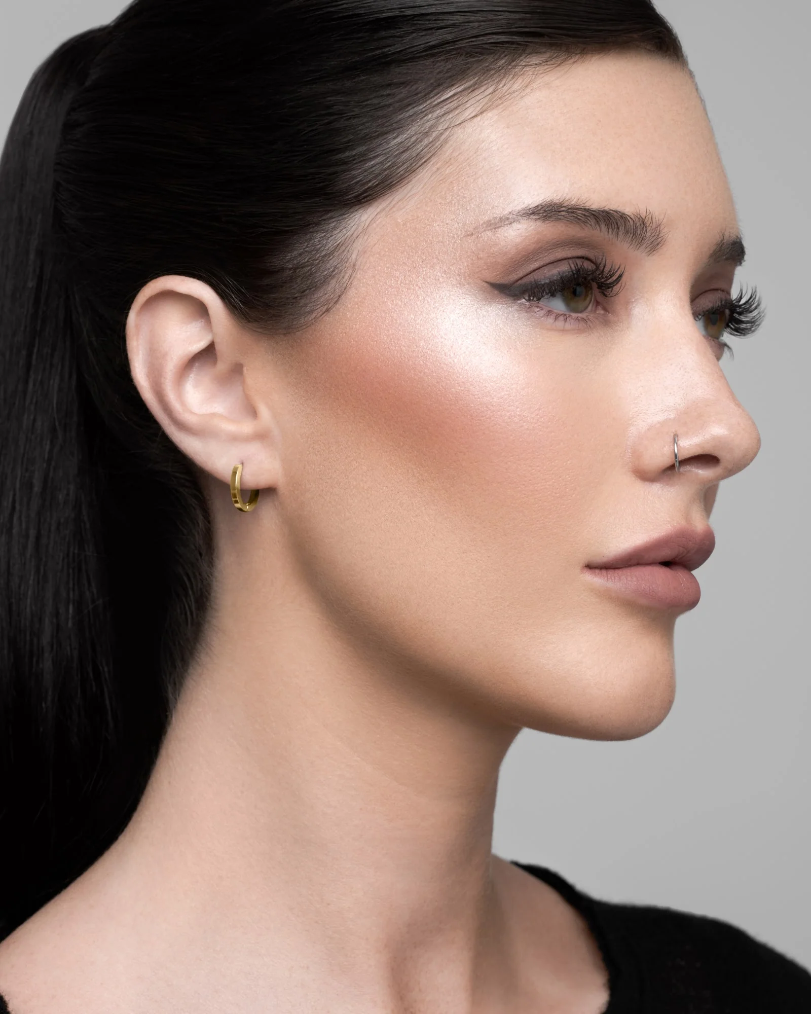 Classic Court Huggie Earrings - Image 3