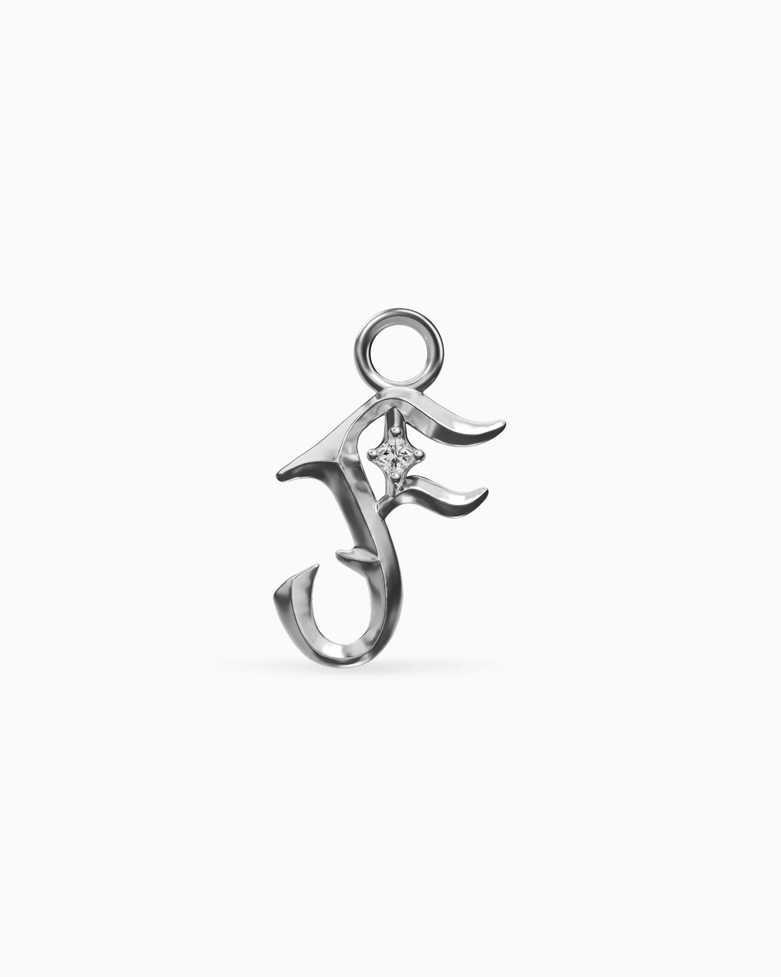 Mini Blackletter Charms - F